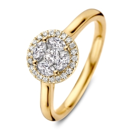 Ring geelgoud diamant 0.52 crt.