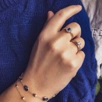 Armband geelgoud edelsteen