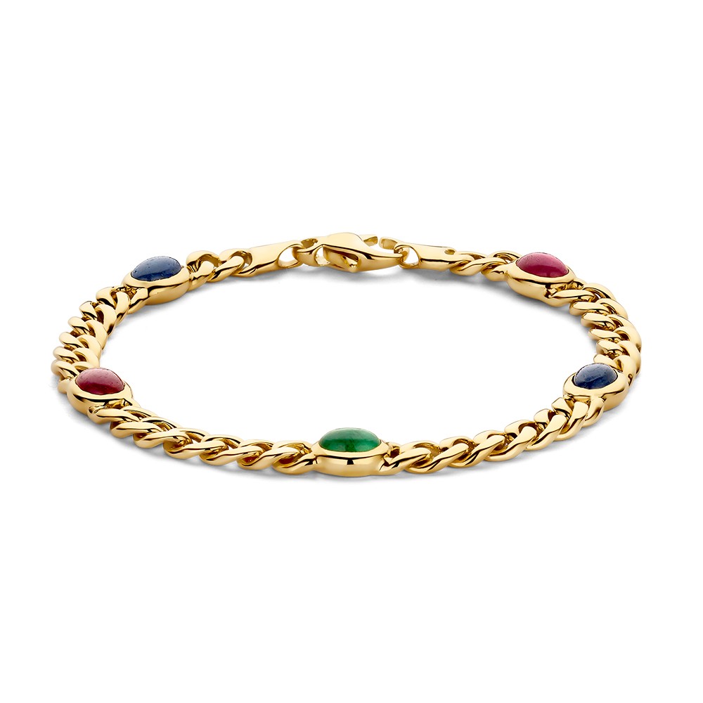 Armband geelgoud edelsteen