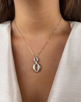 Collier geelgoud briljant 032 crt.