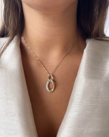 Collier geelgoud briljant 039 crt.