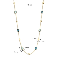 Collier geelgoud edelsteen