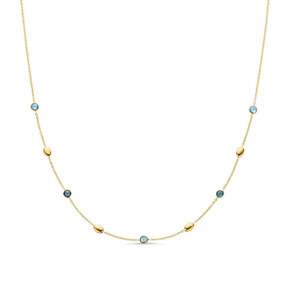 Collier geelgoud edelsteen