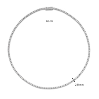 Collier witgoud briljant 280 crt.