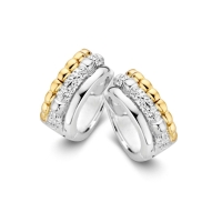 Oorringen zilvergoud zirkonia