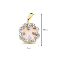Hanger geelgoud parelmoer