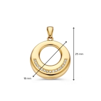 Hanger geelgoud zirkonia