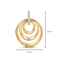 Hanger geelgoud zirkonia