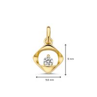 Hanger geelgoud zirkonia