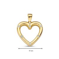 Hanger geelgoud zirkonia