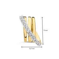 Hanger geelgoud zirkonia