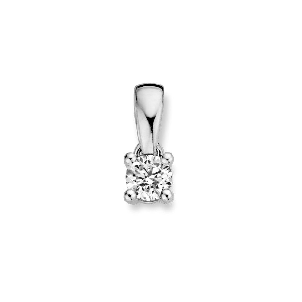 Graan Overblijvend regeling Hanger witgoud briljant 0,16 crt. | Excellent Jewelry