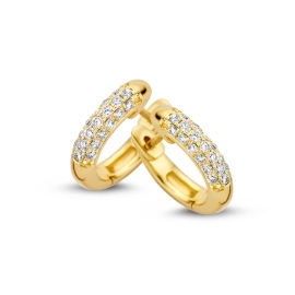 Oorringen geelgoud briljant 0,32 crt.