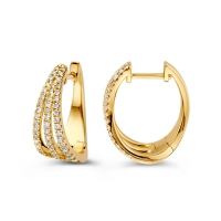 Oorringen geelgoud briljant 048 crt.