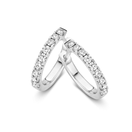 Oorringen witgoud briljant 0,48 crt. Oorringen witgoud briljant 0,48 crt.