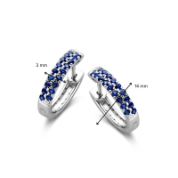 Oorringen witgoud briljantsaffier