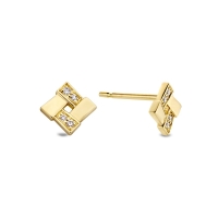 Oorstekers geelgoud briljant 004 crt.