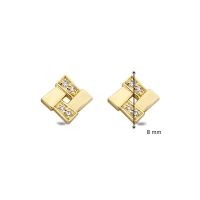 Oorstekers geelgoud briljant 004 crt.