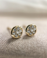 entourage diamant oorknoppen