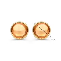 Oorstekers geelgoud citrien