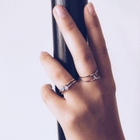 Ring bicolor briljant 0.06 crt.