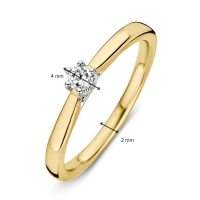 Ring bicolor briljant 0.09 crt.