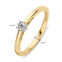 Ring bicolor briljant 0.10 crt.