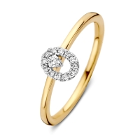 Ring bicolor briljant 0.11 crt.