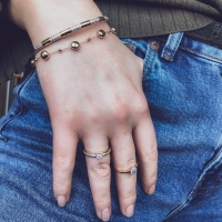 Ring bicolor briljant 0.11 crt.