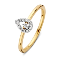 Ring bicolor briljant 0.12 crt.