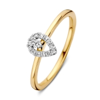 Ring bicolor briljant 0.12 crt.