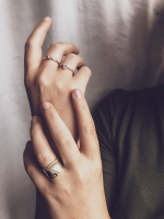 Ring bicolor briljant 0.12 crt.