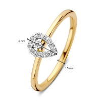 Ring bicolor briljant 0.12 crt.