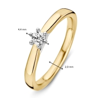 Ring bicolor briljant 0.14 crt.