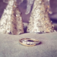 Ring bicolor briljant 0.16 crt.