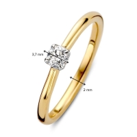 Ring bicolor briljant 0.20 crt.