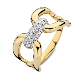 Ring bicolor briljant 0.22 crt.