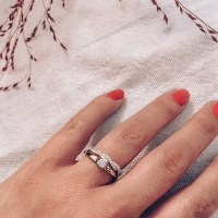 Ring bicolor briljant 0.26 crt.