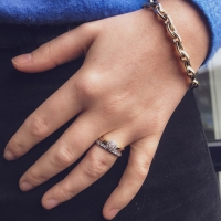 Ring bicolor briljant 0.26 crt.