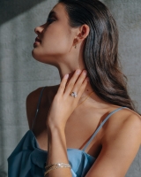 Ring bicolor briljant 0.32 crt.