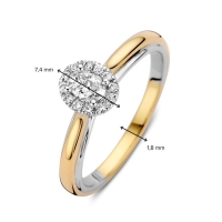 Ring bicolor briljant 0.32 crt.