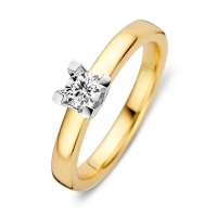 Ring bicolor briljant 0.30 crt.