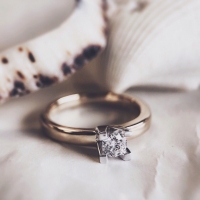 Ring bicolor briljant 0.30 crt.