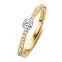 Ring bicolor briljant 0.35 crt.