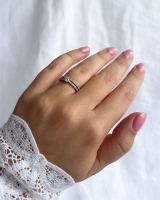 Ring bicolor briljant 0.35 crt.