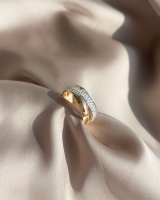 Ring bicolor briljant 0.37 crt.