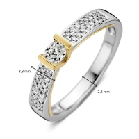 Ring bicolor briljant 0.38 crt.