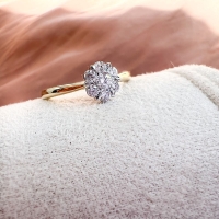 Ring bicolor briljant 0.40 crt.