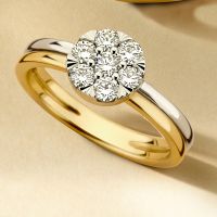 Ring bicolor briljant 0.50 crt.