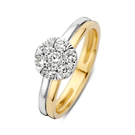 Ring bicolor briljant 0.50 crt.
